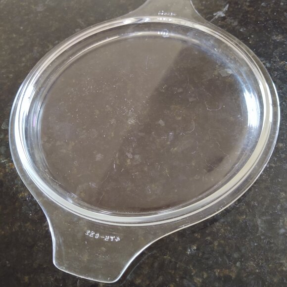 PYREX BUTTERFLY GOLD CASSEROLE DISH  REPLACEMENT LID 475 C-31 FLAT TAB HANDLES - Picture 4 of 7